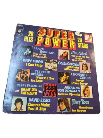 Super Power 20 Hits 20 Stars LP Vinyl CBS Bild am Sonntag Sampler 70er