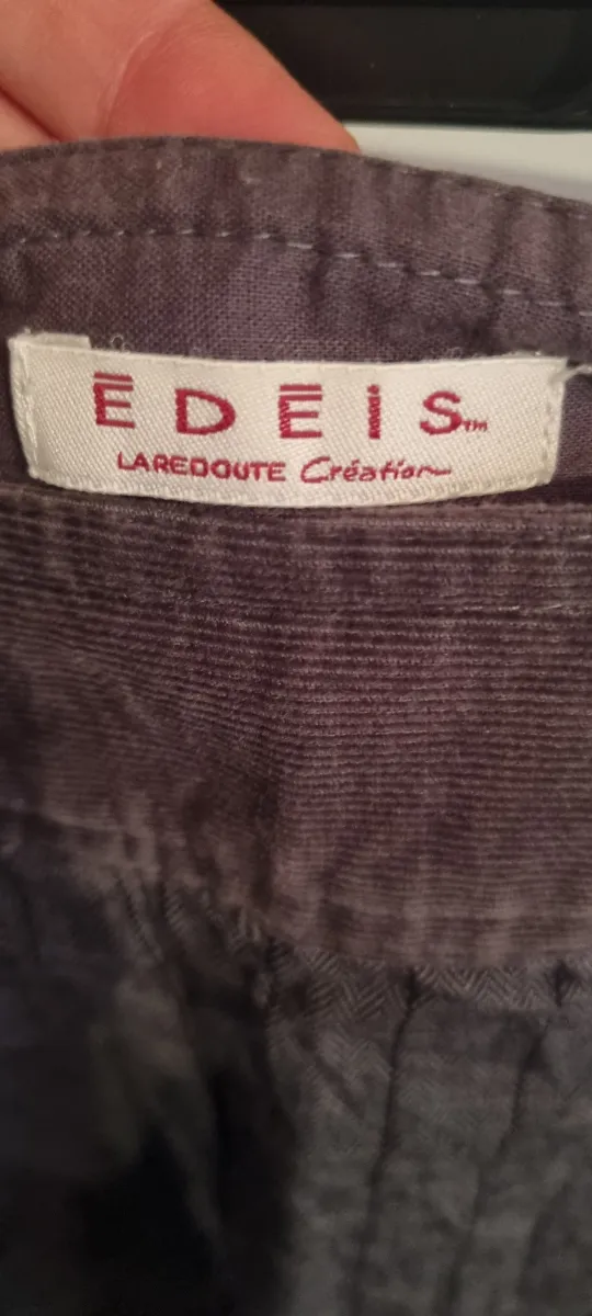 Edeis Damen Faltenrock Gr. 34/XS Grau Gestreift Midirock 4