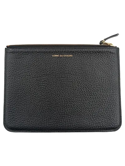 COMME des GARÇONS Leder Pochette Clutch Tasche Schwarz Minimalistisch