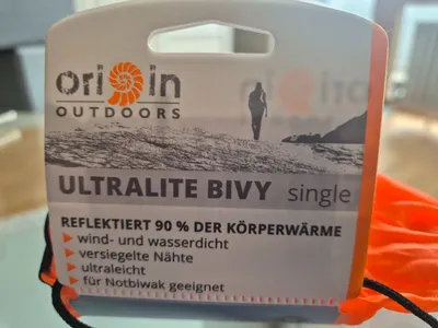 ORIGIN OUTDOORS Ultralite Bivy Single Notbiwaksack Schlafsack Orange