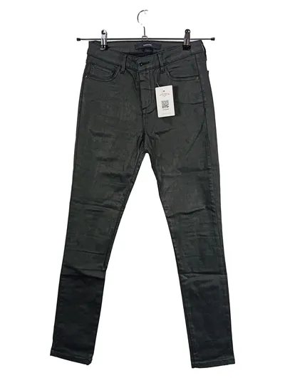 Someday Damen Stoffhose beschichtet Gr. 34/XS Grau Skinny Stretch