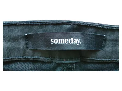 Someday Damen Stoffhose beschichtet Gr. 34/XS Grau Skinny Stretch