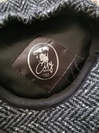 City Sport Schiebermütze Herren Wolle Fischgrät Grau Klassisch 2