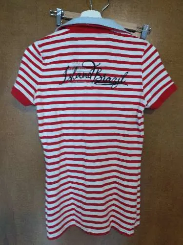 Arqueonautas Poloshirt Damen Gestreift Maritim Baumwolle Gr. 38 M