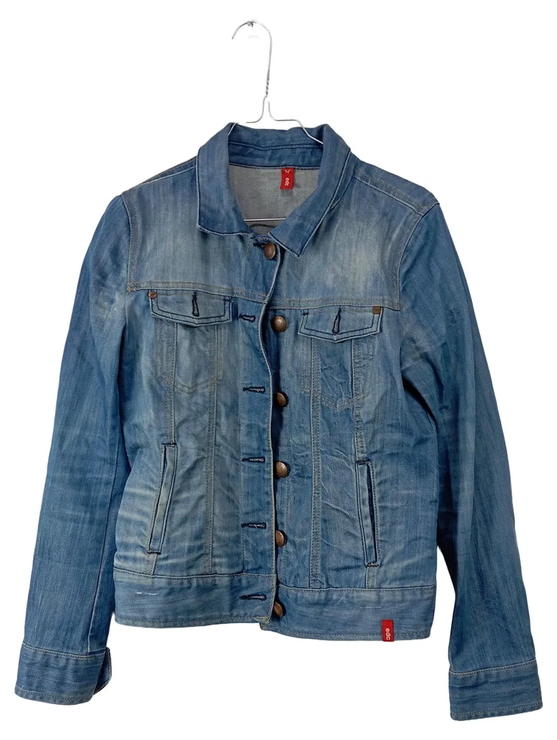 edc by Esprit Damen Jeansjacke Blau Gr. M 38 Baumwolle Casual Freizeit 1