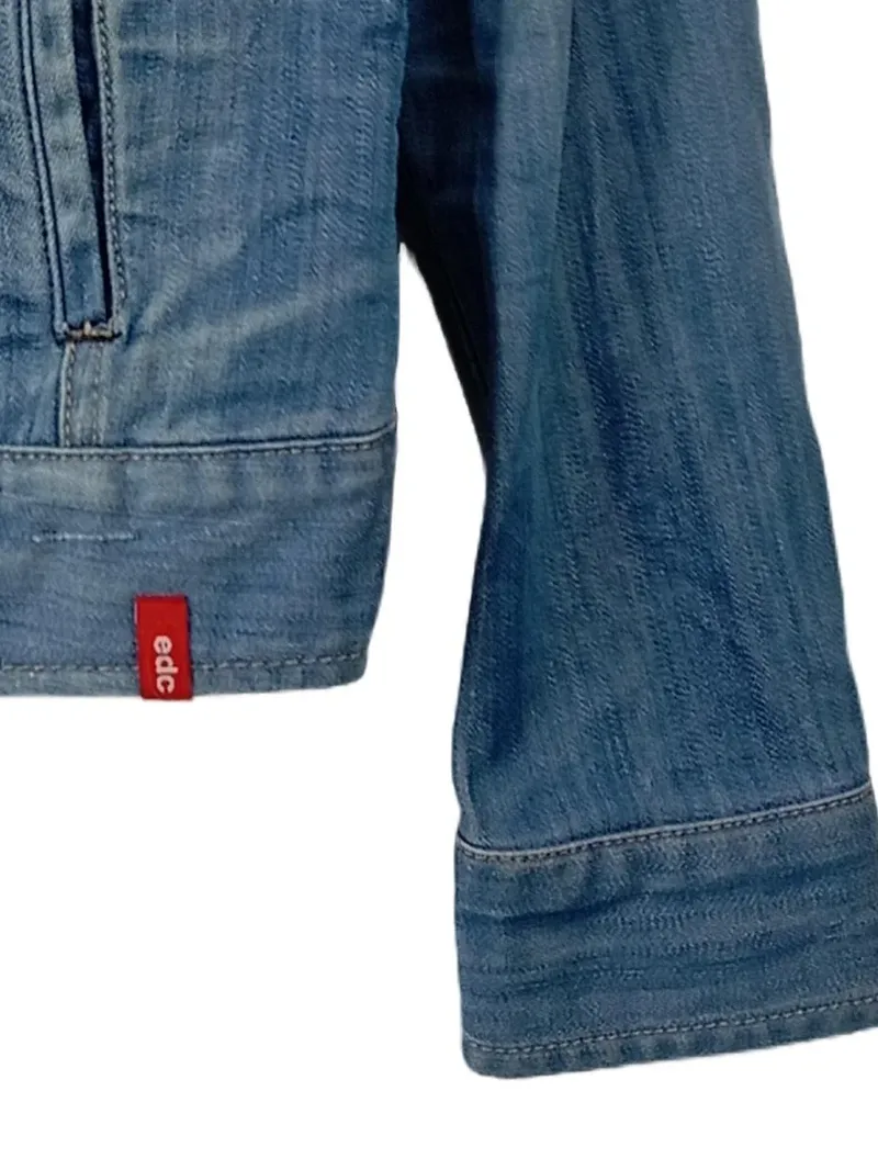 edc by Esprit Damen Jeansjacke Blau Gr. M 38 Baumwolle Casual Freizeit 4