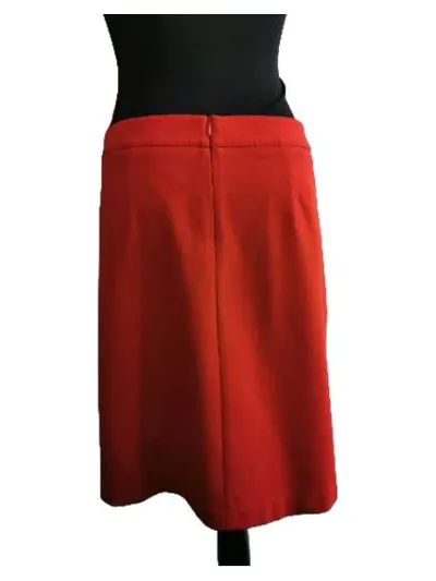 Strenesse Gabriele Strehle Damen Faltenrock Rot Gr. 40 Elegant