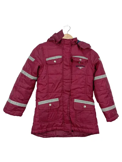 Pepperts! Mädchen Steppjacke Gr. 134 Pink Reflektoren Winterjacke