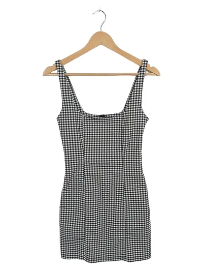 Windsor Damen Cocktailkleid Kariert Schwarz Weiß Trägerkleid Gr. S/36