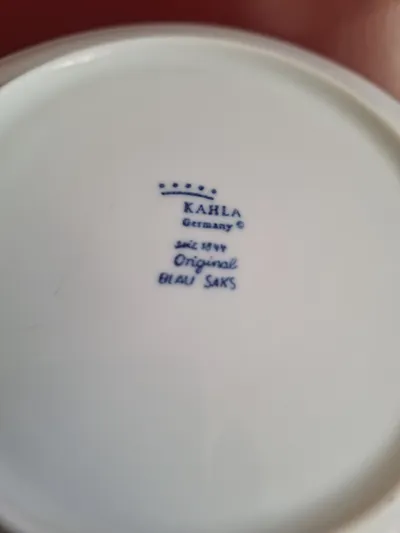 KAHLA Zuckerdose Porzellan Blau Saks Indisch Blau mit Deckel Vintage