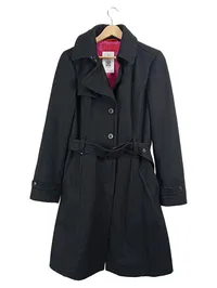 CINQUE Damen Wollmantel Gr. 38 Schwarz Trenchcoat Gürtel Klassisch 1