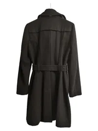 CINQUE Damen Wollmantel Gr. 38 Schwarz Trenchcoat Gürtel Klassisch 2