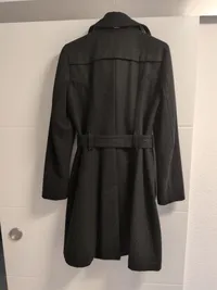 CINQUE Damen Wollmantel Gr. 38 Schwarz Trenchcoat Gürtel Klassisch 6