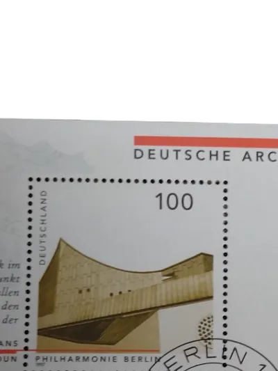 Deutsche Post Briefmarkenblock Architektur nach 1945 gestempelt 1997 Berlin