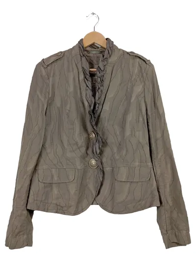 Airfield Blazer Damen Elegant Strukturmuster Grau Gr. 44 Business