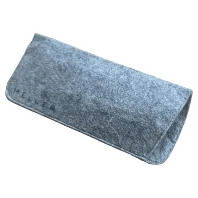 Meller Brillenetui Filz Grau Meliert Soft Case Etui