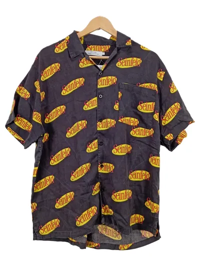 DEDICATED Seinfeld Hemd Herren Gr. L Grau Kurzarm Tencel Fan Shirt