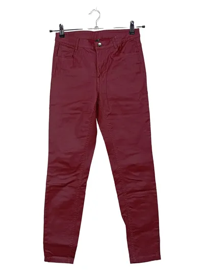 Calzedonia Skinny Jeans Damen Rot Gr. W29 L26 Stretch Viskose