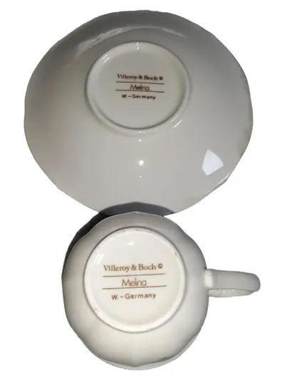 Villeroy & Boch Melina Tasse Untertasse Porzellan Klassisch Obst Mehrfarbig 6cm