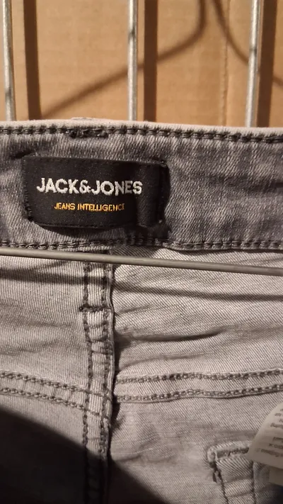 Jack & Jones Herren Jeans Hose Regular Fit Grau W32/L36 Denim