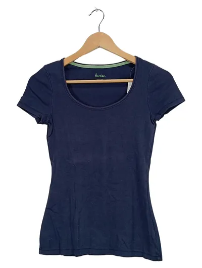 Boden Damen T-Shirt Basic Gr. 34 XS Navy Blau Kurzarm Baumwolle