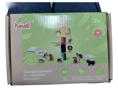 Playland Gleichgewichtsspiel Holz Balansspel 40 Teile Tiere Kinder ab 2 Jahren