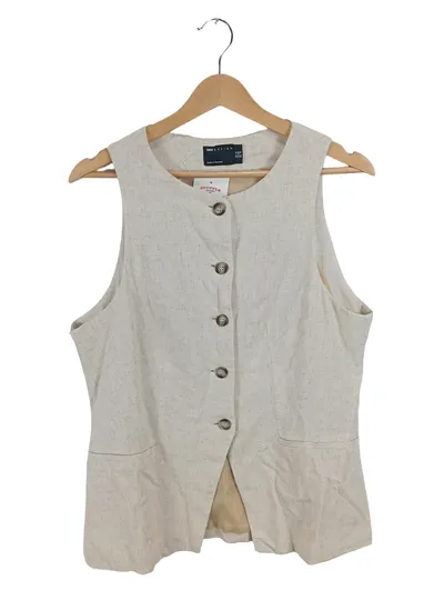 ASOS Anzugweste Damen Beige Gr. 40 Business Viskose Ärmellos Klassisch