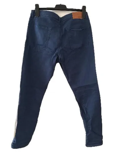 ZARA MAN Herren Hose Chino Regular Fit Blau Gr. 48/W32 Baumwolle