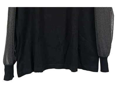 Judith Williams Damen Pullover Gr. 48 Schwarz Glitzer Elegant Festlich Viskose