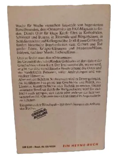 111 Ortstermine Dieter Vogt Rätselserie FAZ-Magazin Heyne Quizbuch