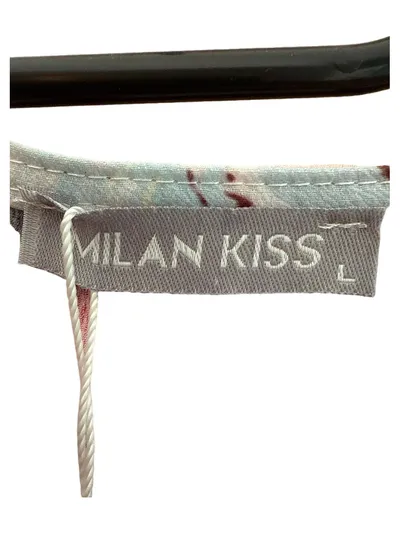 Milan Kiss Damen Top Shirt Rosa Blumenmuster Spitze Gr. 40 L