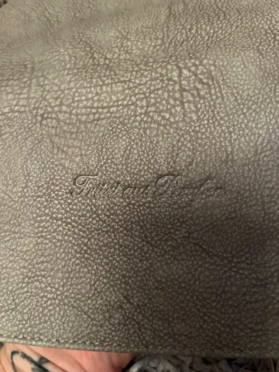 Damen Umhängetasche Grau Kunstleder Fritzi aus Preußen Stil Minimalistisch