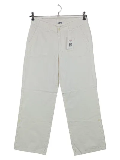 Angels Damen Stoffhose Weiß Baumwolle Gr. 38 W29 Casual Freizeit Hose