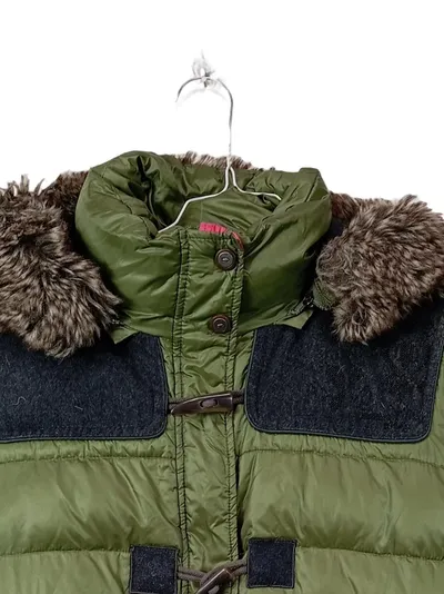 Northland Professional Damen Steppjacke Wintermantel Gr. 42 Oliv Kapuze Fell