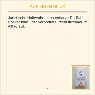 Neues Lexikon der Rechtsirrtümer Dr. jur. Ralf Höcker Ullstein Taschenbuch