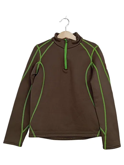 Engelbert Strauss Kinder Trainingsjacke Gr. 134/140 Braun Fleece Zip