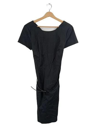 Tom Tailor Damen Businesskleid Schwarz Gr. 40 Elegant Baumwolle
