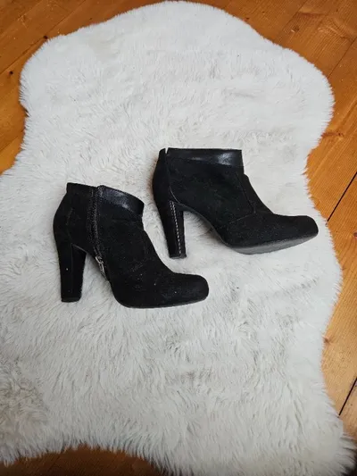 Tamaris Trend Stiefeletten Damen Schwarz Gr. 39 Party Elegant Reißverschluss