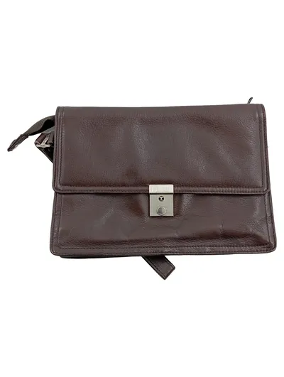 PICARD Leder Aktentasche Herren Braun Business Dokumentenmappe 24x16cm