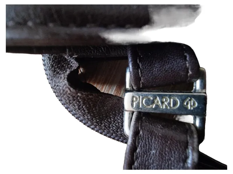 PICARD Leder Aktentasche Herren Braun Business Dokumentenmappe 24x16cm 5