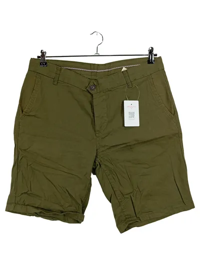 Collezione Herren Chino Shorts Oliv Gr. L W33 Baumwolle Bermuda