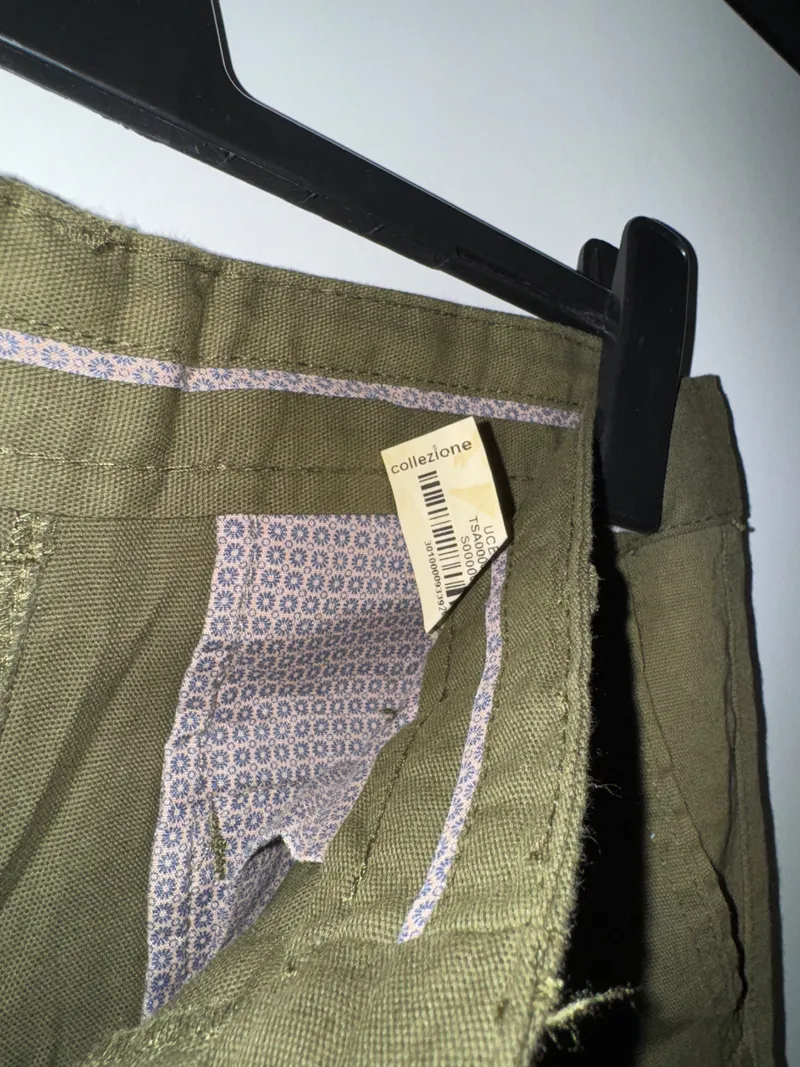Collezione Herren Chino Shorts Oliv Gr. L W33 Baumwolle Bermuda 4