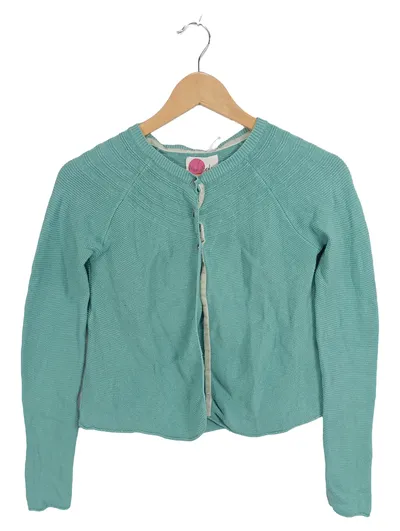 Mini Boden Strickjacke Mädchen Gr. 152 Türkis Baumwolle Kaschmir Cardigan