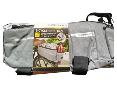 Dunlop Fahrrad Kühltasche 7 Liter Gepäckträger Isoliert Grau Cool Bag