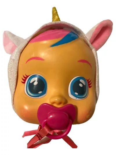 Cry Babies Dreamy Einhorn Babypuppe mit Schnuller Regenbogen Weiß Rosa