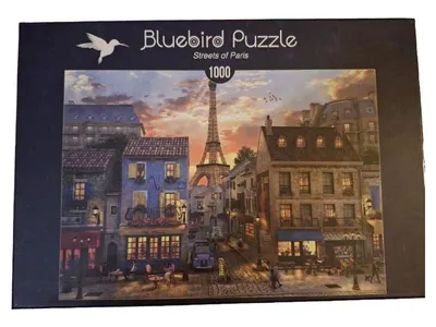 Bluebird Puzzle Streets of Paris 1000 Teile Eiffelturm Stadtbild Frankreich
