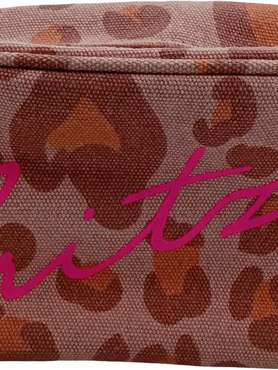 Fritzi aus Preußen Federtasche Kulturbeutel Leopard Tierdruck Rosa Damen 22cm