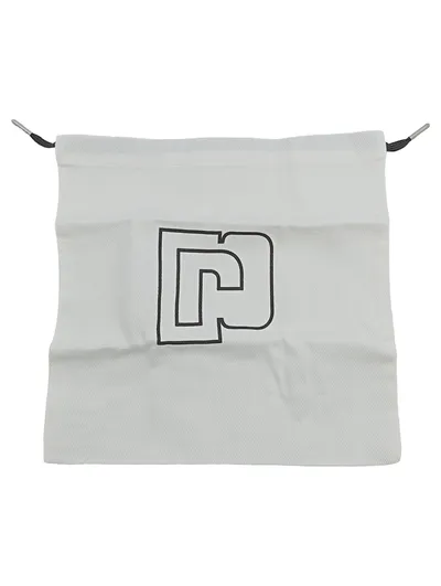 Rabanne Beuteltasche Stoffbeutel Weiß Logo Baumwolle Dustbag Damen