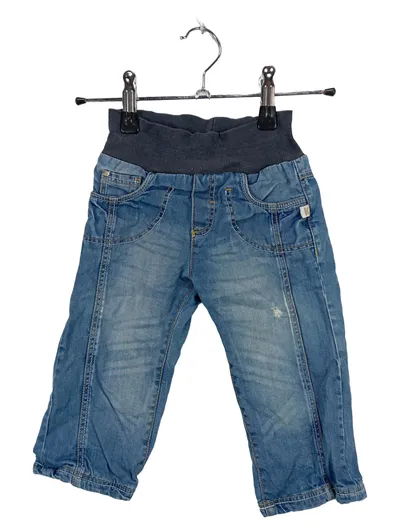 Kanz Baby Jeans Caprihose Bauchbund Gr. 80 Blau Baumwolle