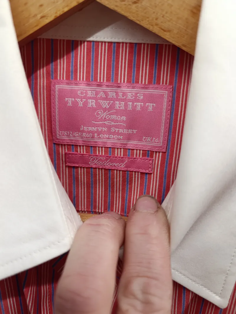 Charles Tyrwhitt Damen Hemdbluse Gr. 40 Rosa Gestreift Business 2
